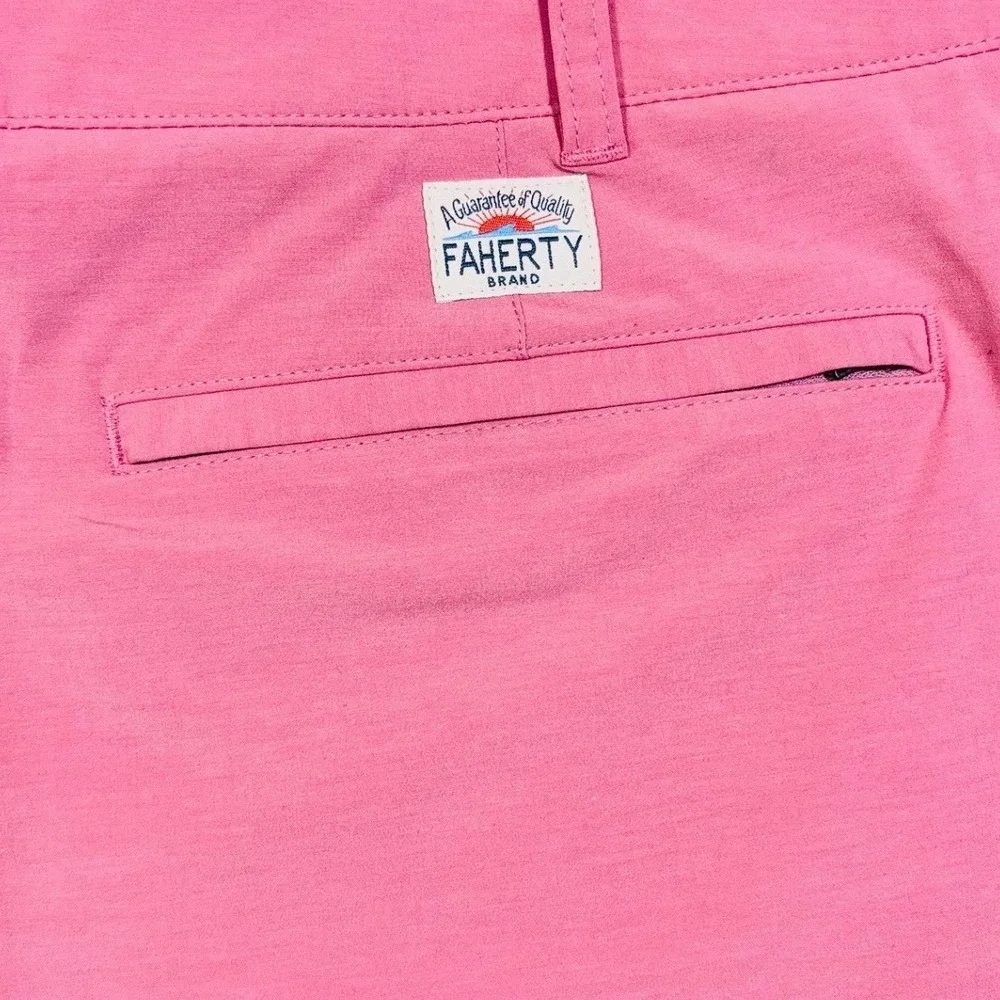 Faherty Mens All Day Shorts‎ Mauve Pink Stretch Drawstrings Casual Walking Sz 46